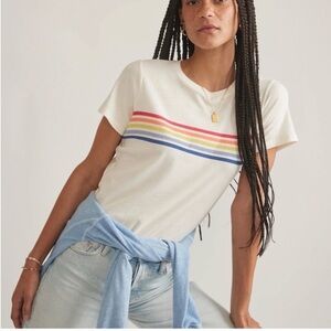 NWT size LMarine Layer Multicolor Striped Tee